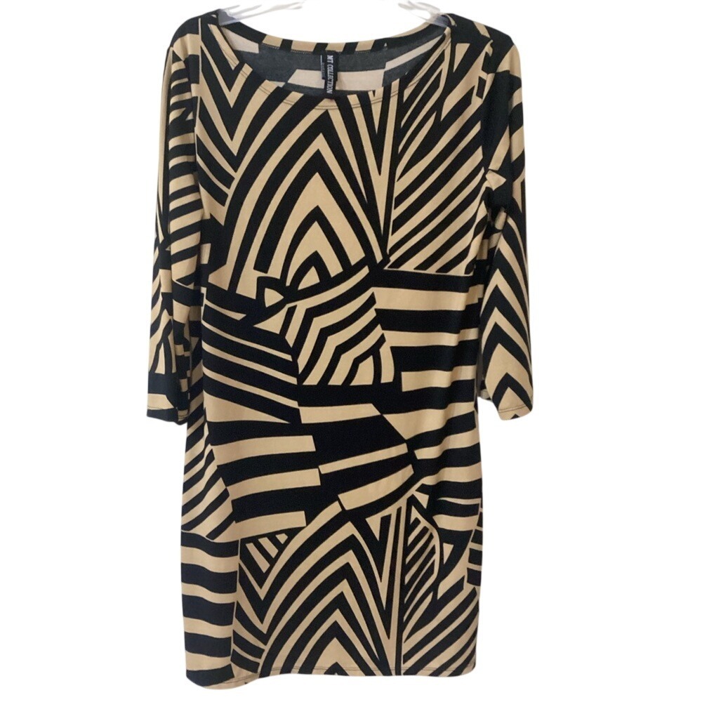 MT Collection Geometric Print Women Dress Size Large